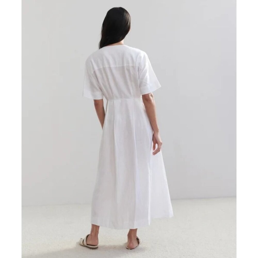 Jenni Kayne White Button-Front Midi Dress NWT - Picture 3 of 6